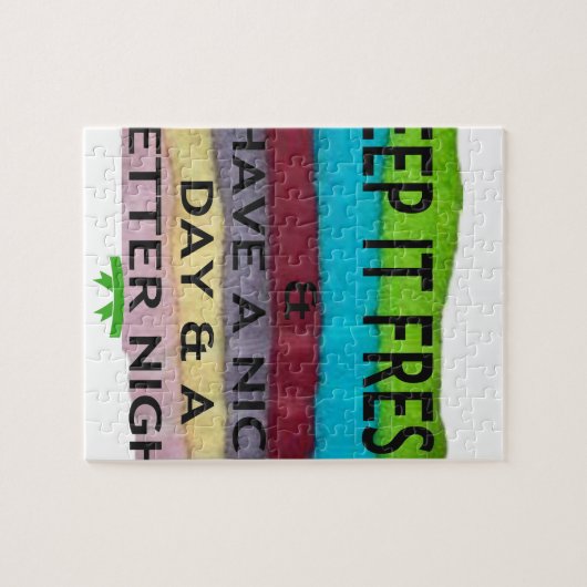 新鮮でクリーン:新しいスタートのための色のバースト ジグソーパズル (横)