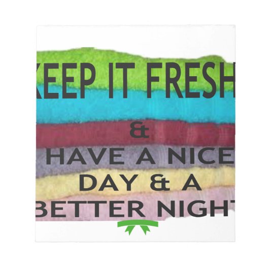 新鮮でクリーン：新しいスタートのための色のバースト ノートパッド (正面)