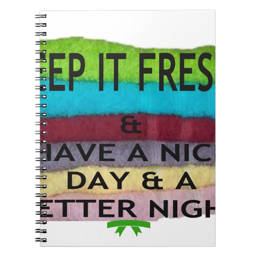 新鮮でクリーン：新しいスタートのための色のバースト ノートブック (正面)