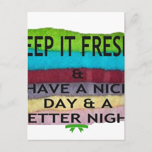 新鮮でクリーン：新しいスタートのための色のバースト ポストカード (正面)