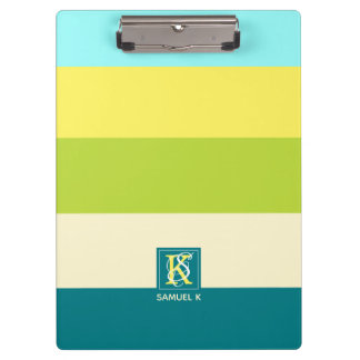 新鮮で幸せなカラフルストライプ クリップボード