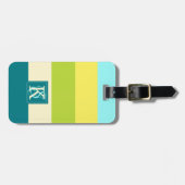 新鮮で幸せなカラフルストライプ ラゲッジタグ (正面横)