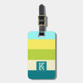 新鮮で幸せなカラフルストライプ ラゲッジタグ (正面縦)