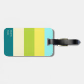 新鮮で幸せなカラフルストライプ ラゲッジタグ (裏面横)