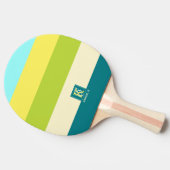 新鮮で幸せなカラフルストライプ 卓球ラケット (横)
