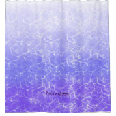 新鮮で清潔な紫澄ん色の水 シャワーカーテン (正面)