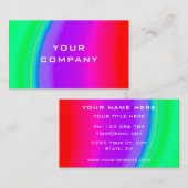 新鮮で甘カラフルい美しい虹の色が幸せ 名刺 (正面/裏面)