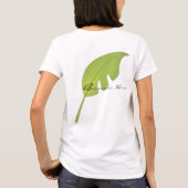 新鮮で緑の熱帯の葉 Tシャツ (裏面)