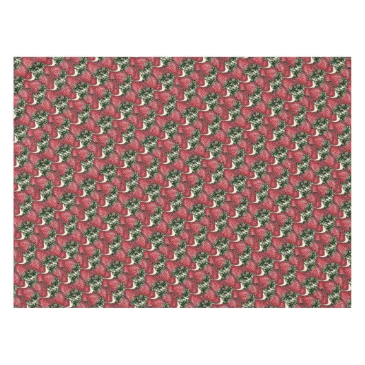 新鮮ないちご柄の夏の果物が生まれる|過去記事 テーブルクロス (正面(横))