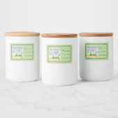 新鮮なおもしろい野菜マンガホームカニング フードラベル (ボトル)