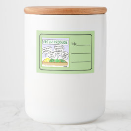 新鮮なおもしろい野菜マンガホームカニング フードラベル