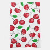 新鮮なさくらんぼパターン キッチンタオル (縦)