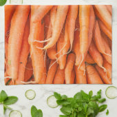 新鮮なにんじんの束 キッチンタオル (折り畳み)