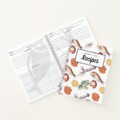 新鮮なイカ&シーフードカスタマイズ可能なレシピブック ノートブック (内部)