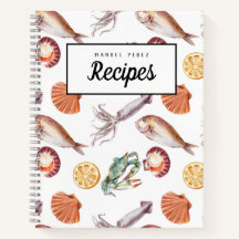 新鮮なイカ&シーフードカスタマイズ可能なレシピブック