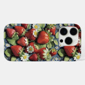 新鮮なイチゴともちの白い花 Case-Mate iPhoneケース (裏面 (横))