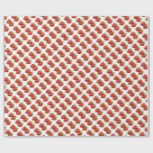 新鮮なイチゴ柄 ラッピングペーパー (フラット)