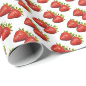 新鮮なイチゴ柄 ラッピングペーパー (ロールコーナー)