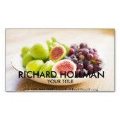 新鮮なイチジクとブドウ マグネット名刺 (正面)
