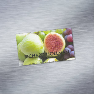 新鮮なイチジクとブドウ マグネット名刺