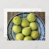 新鮮なイチジクのプレート地中海の. ポストカード (正面/裏面)