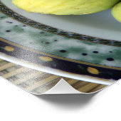 新鮮なイチジクの地中海のプレート フォトプリント            (角)