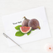 新鮮なイチジク 楕円形シール (封筒)