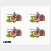 新鮮なイチジク 楕円形シール (シート)