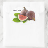 新鮮なイチジク 楕円形シール (バッグ)