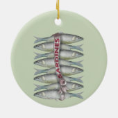 新鮮なイワシ セラミックオーナメント (裏面)