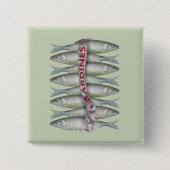 新鮮なイワシ 缶バッジ (正面)