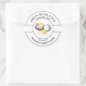 新鮮なウズラの卵ラベル ラウンドシール (バッグ)