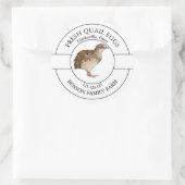 新鮮なウズラの卵ラベル ラウンドシール (バッグ)