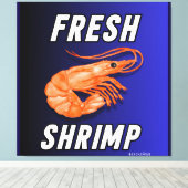 新鮮なエビ キャンバスプリント (インサイチュ (ウッドフロア))