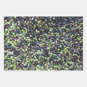 新鮮なオリーブの写真 ラッピングペーパーシート (正面)