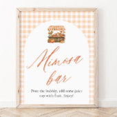 新鮮なオレンジが市場に入荷！ミモザバーサイン ポスター