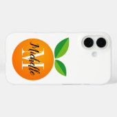 新鮮なオレンジのフルーツカスタムモノグラムiPhone 16ケース Case-Mate iPhoneケース (裏面 (横))