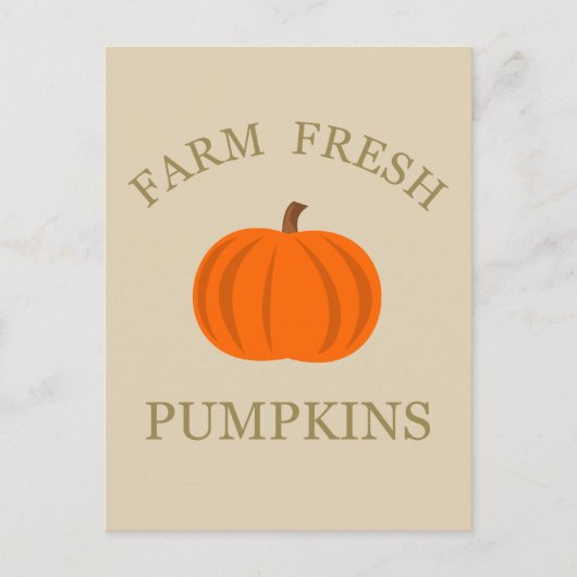 新鮮なカボチャを栽培する ポストカード (正面)