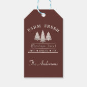新鮮なクリスマスツリーを栽培する ギフトタグ (正面)