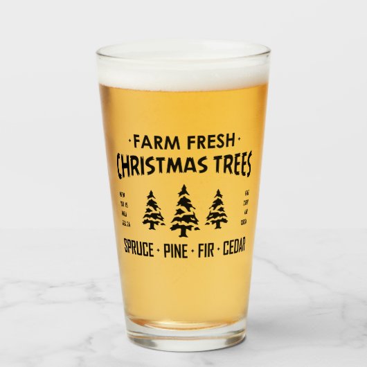 新鮮なクリスマスツリーを栽培する タンブラーグラス (ドリンク正面)