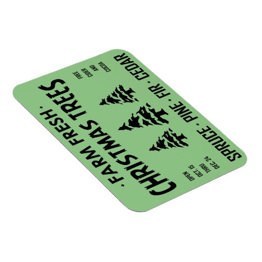 新鮮なクリスマスツリーを栽培する マグネット (右側)