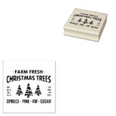 新鮮なクリスマスツリーを栽培する ラバースタンプ (押印)