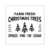 新鮮なクリスマスツリーを栽培する ラバースタンプ (インプリント)