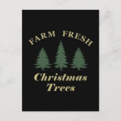 新鮮なクリスマスマツの木を育てる シーズンポストカード (正面)