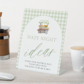 新鮮なグリーンの市場から届いたデートナイトのアイデアのサイン 台座サイン (インサイチュ)