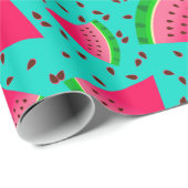 新鮮なサマースイカカッコいいスライス ラッピングペーパー (ロールコーナー)