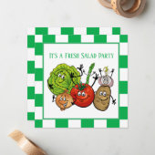 新鮮なサラダパーティーに情報を加える ノートカード (正面/裏面インサイチュ)
