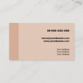 新鮮なサーモンの透コンテンポラリー過性 名刺 (裏面)