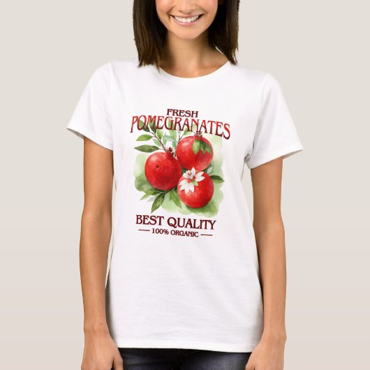 新鮮なザクロ - 最高品質 Tシャツ (正面)