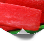 新鮮なジューシーなスイカプリント ポスター (角)